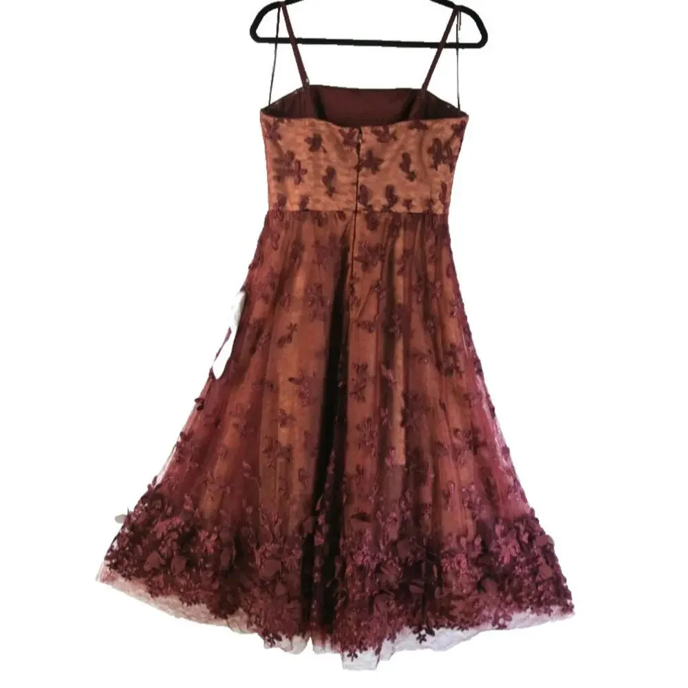NEW, Dress the Population Kailyn Dress Burgundy Size M #MD507 - Picture 5 of 7